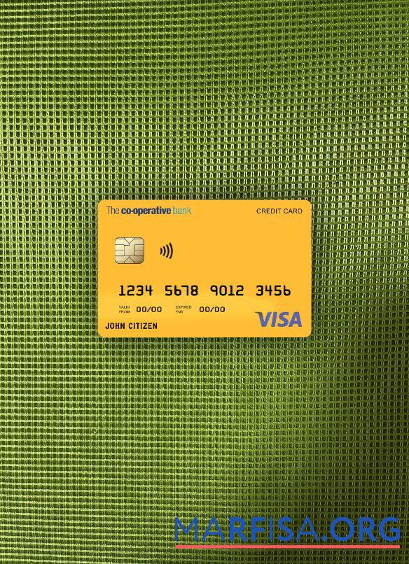 Blank United Kingdom The co operative bank visa card photolook front example